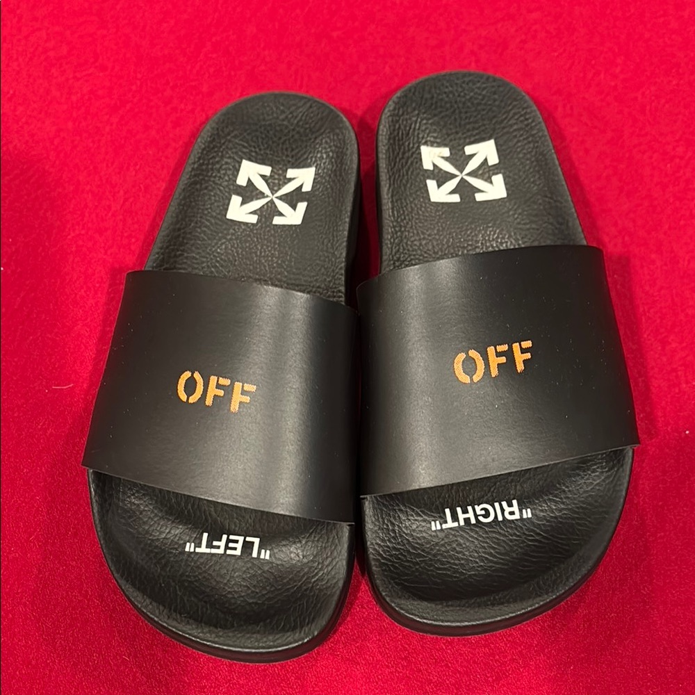 Off-White Black and Orange Sandals